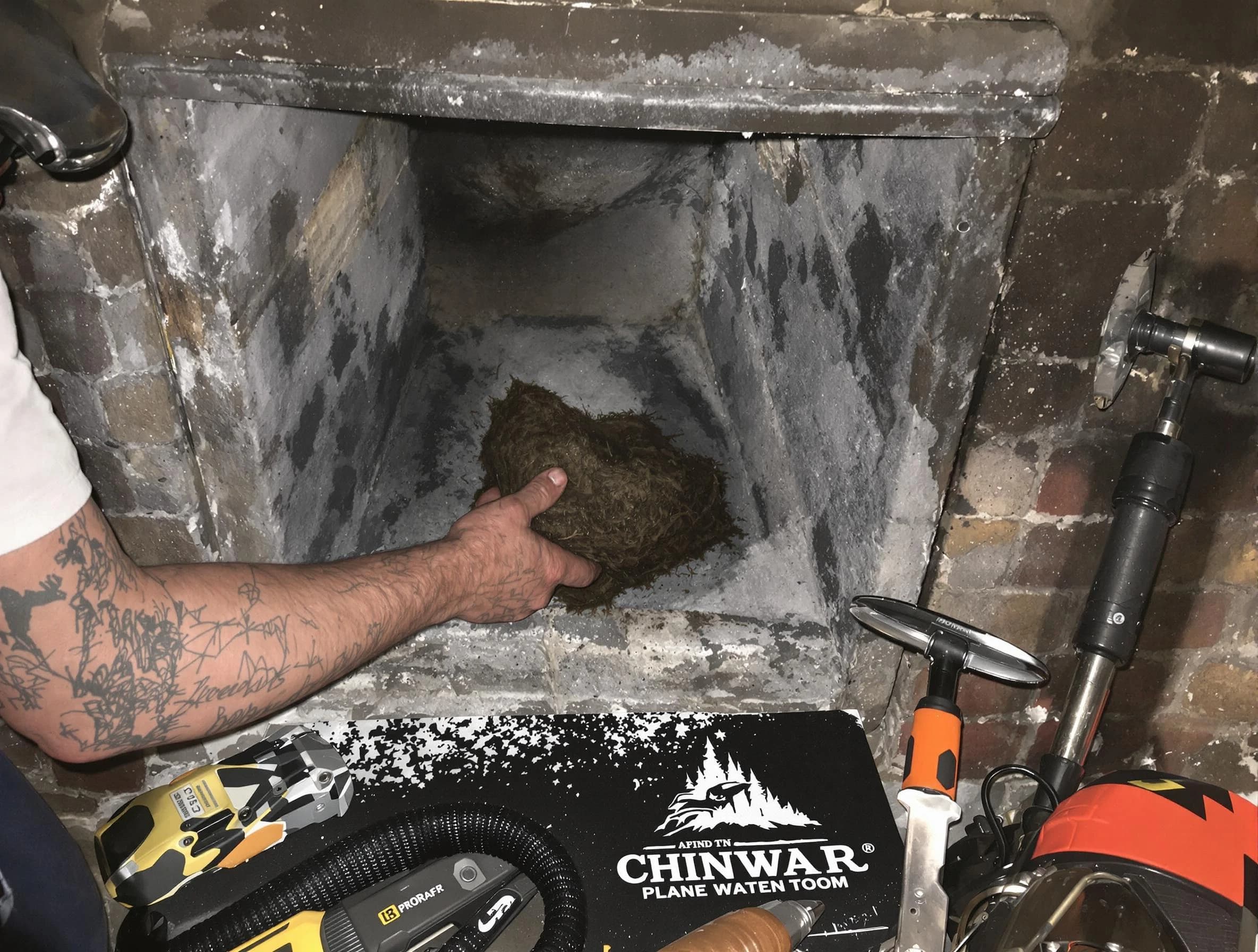 Sun Lakes Chimney Sweep safely removing debris and screening chimney in Sun Lakes, AZ