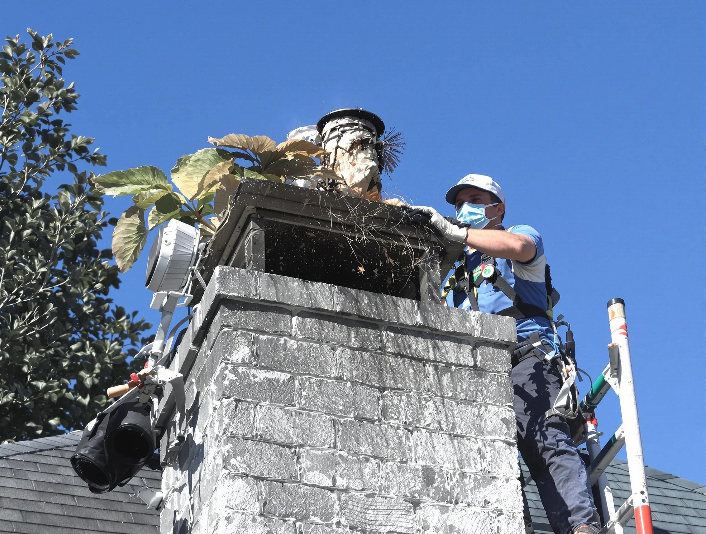 Sun Lakes Chimney Sweep specialist performing chimney cleaning in Sun Lakes, AZ