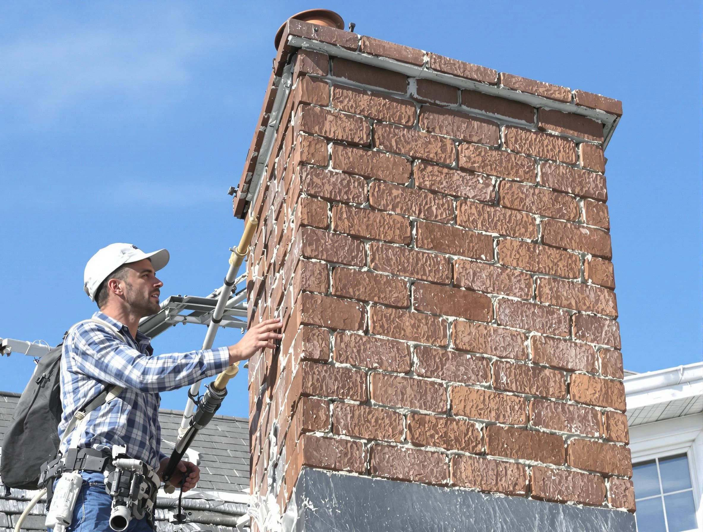 Brickwork for a chimney rebuild by Sun Lakes Chimney Sweep in Sun Lakes, AZ