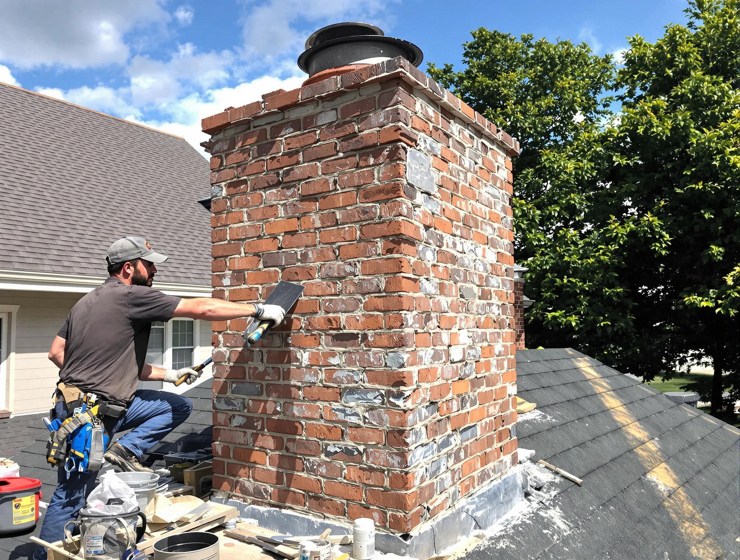 Completed chimney rebuild by Sun Lakes Chimney Sweep in Sun Lakes, AZ