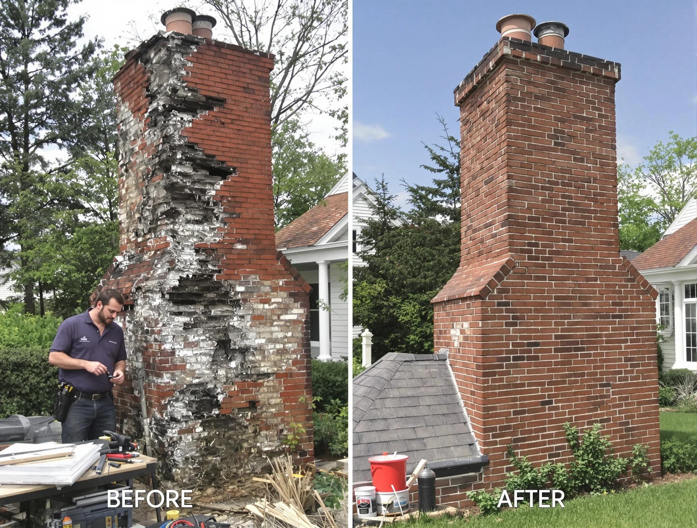 Sun Lakes Chimney Sweep performing a full chimney restoration in Sun Lakes, AZ
