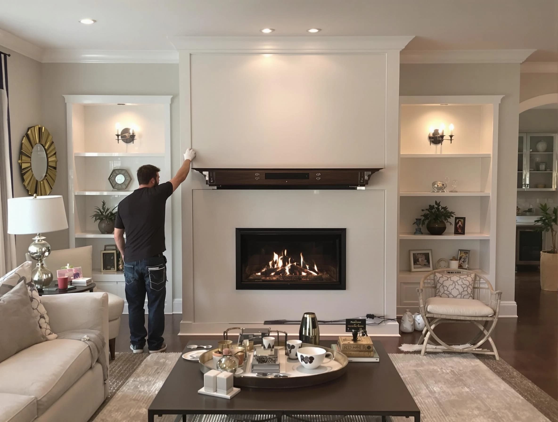 Sun Lakes Chimney Sweep installing a new fireplace in Sun Lakes, AZ