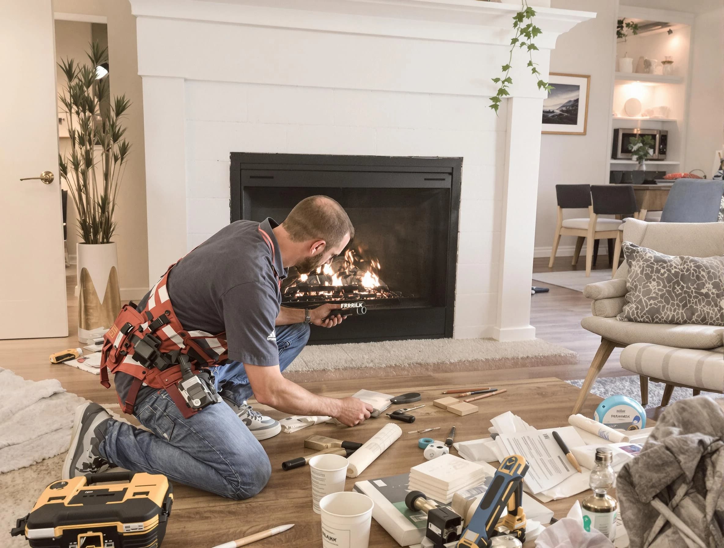 Sun Lakes Chimney Sweep performing fireplace repair in Sun Lakes, AZ