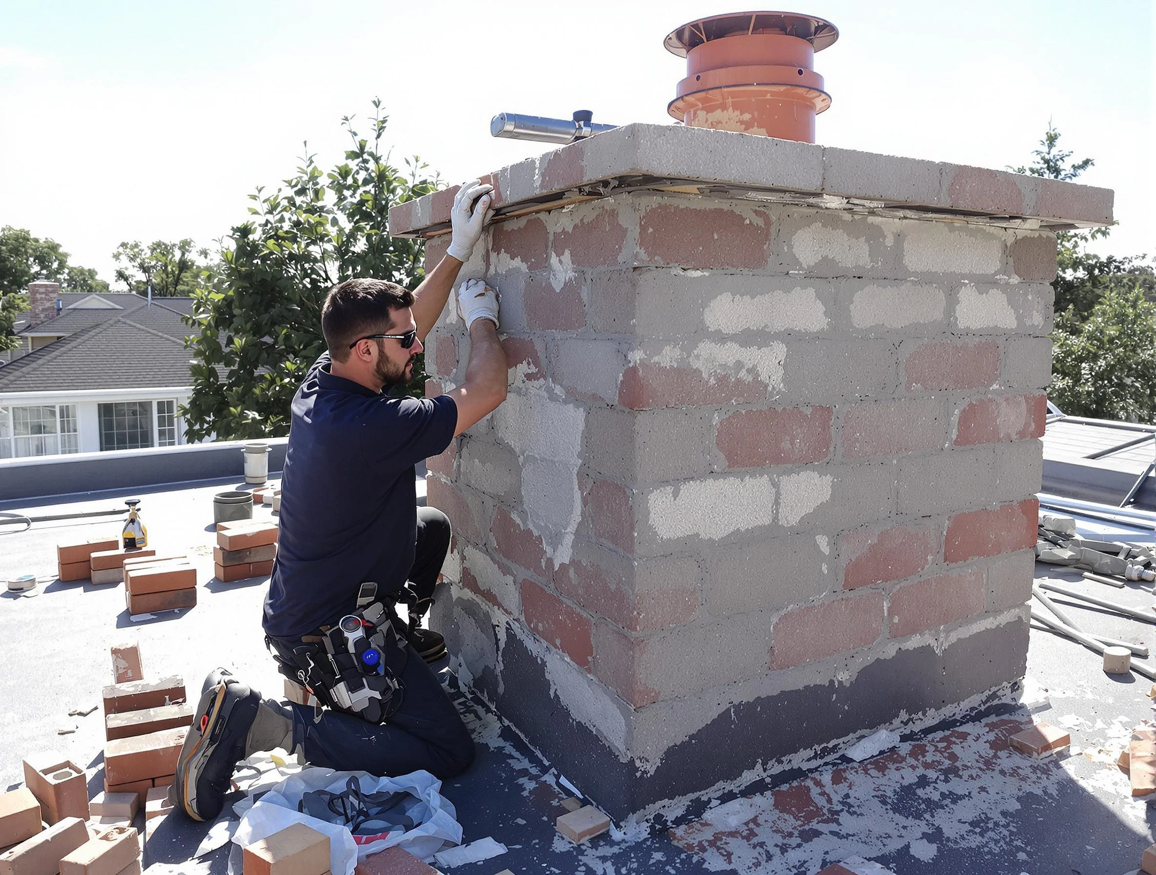 Advanced chimney repair process by Sun Lakes Chimney Sweep in Sun Lakes, AZ