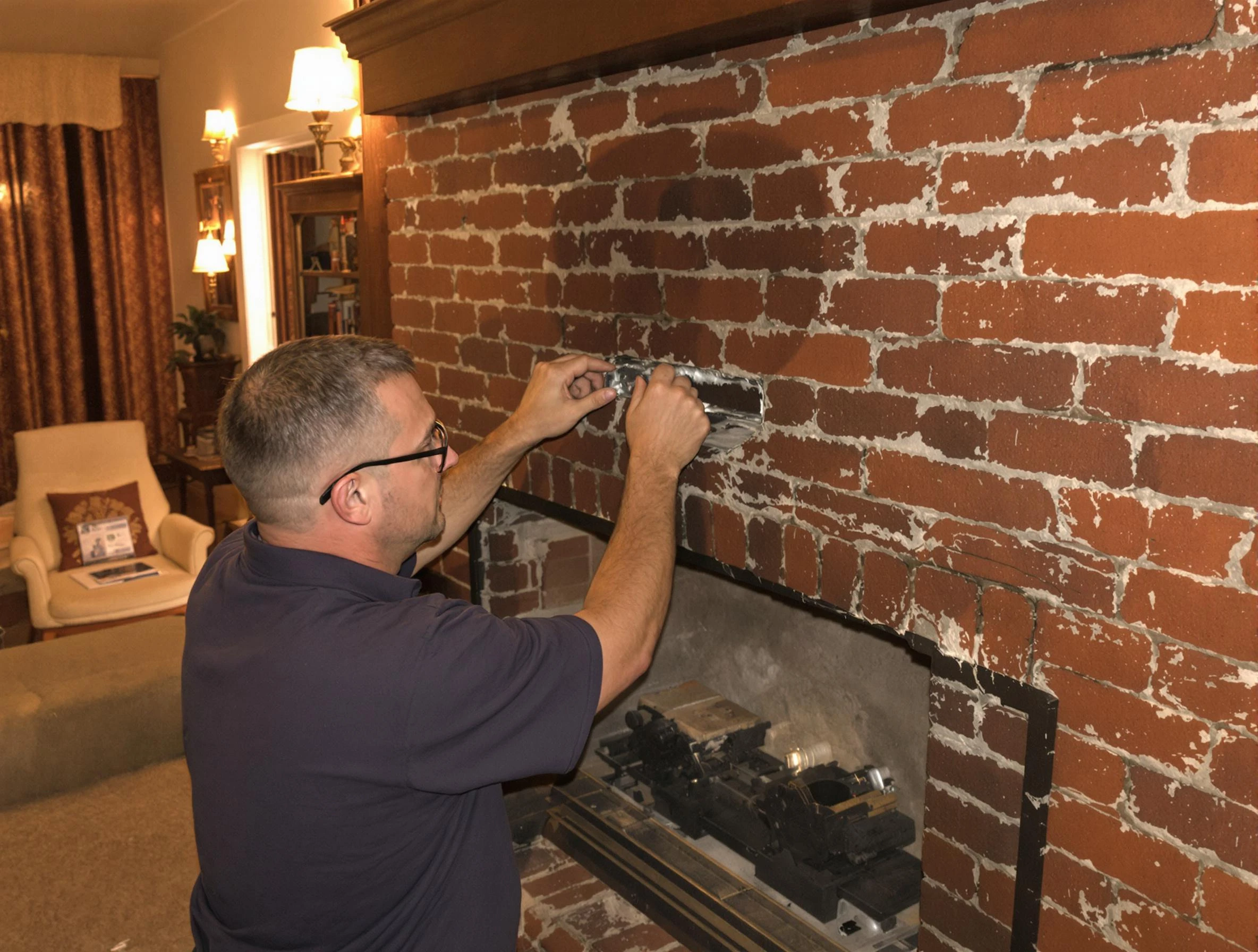 Sun Lakes Chimney Sweep expert fixing a fireplace in Sun Lakes, AZ